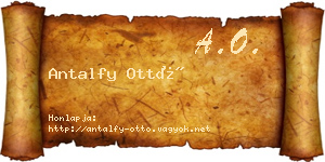 Antalfy Ottó névjegykártya